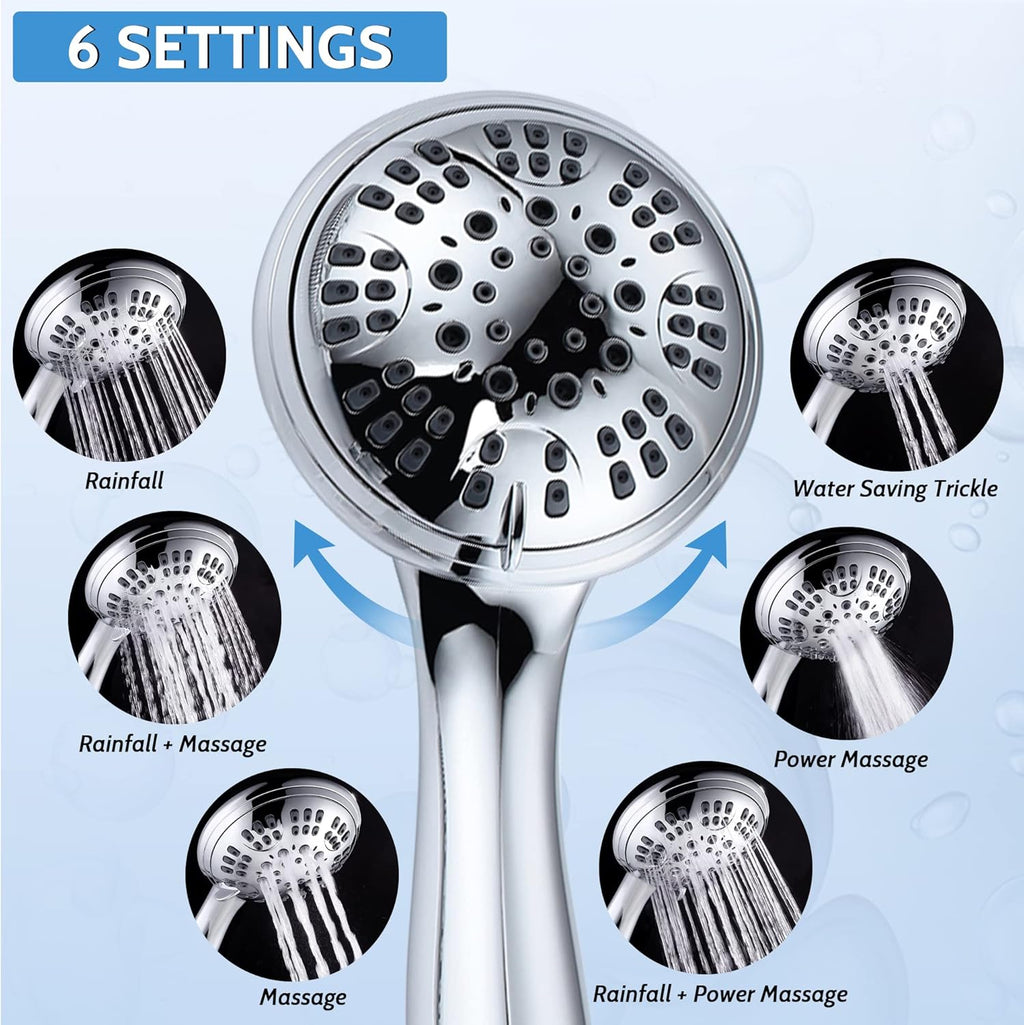 Chrome Filtered Handheld Shower Head with 2 Cartridges, Pack of 2 I782610