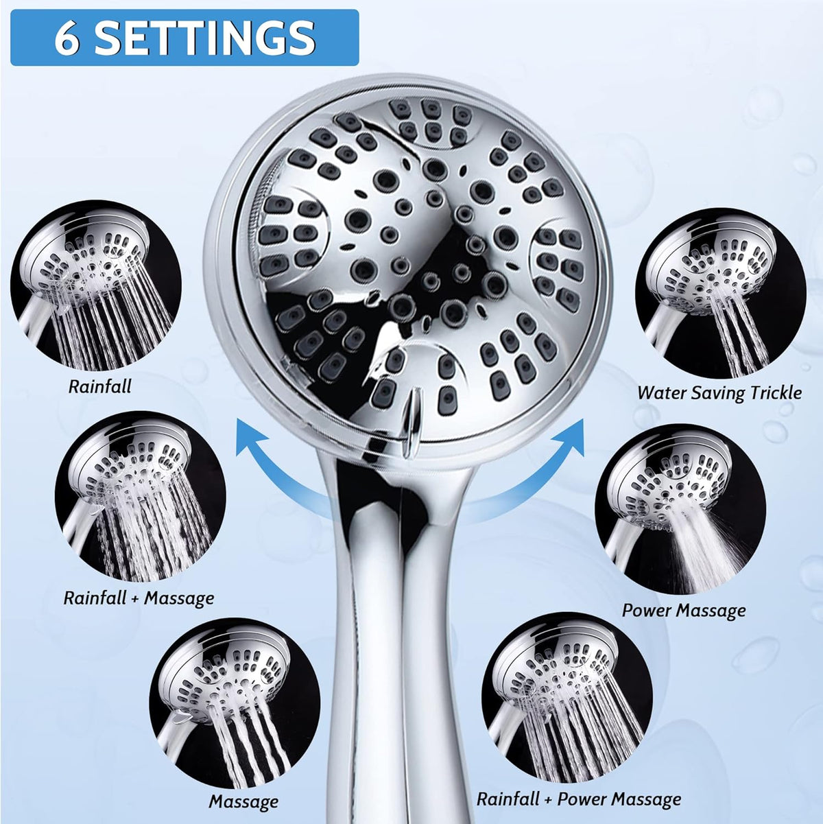 Chrome Filtered Handheld Shower Head with 2 Cartridges, Pack of 2 I782610