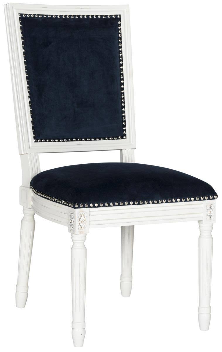 Set of 2 Black Velvet Side Chair Y716