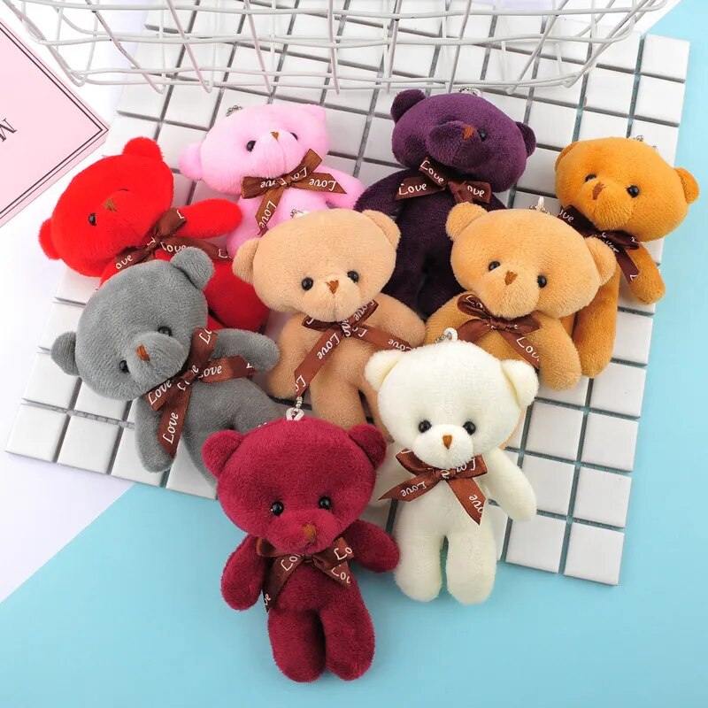 White Mini Teddy Bear Plush Toy 12cm Q728264