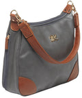 Gray/Tan Hobo Style Purse with Holster R51328
