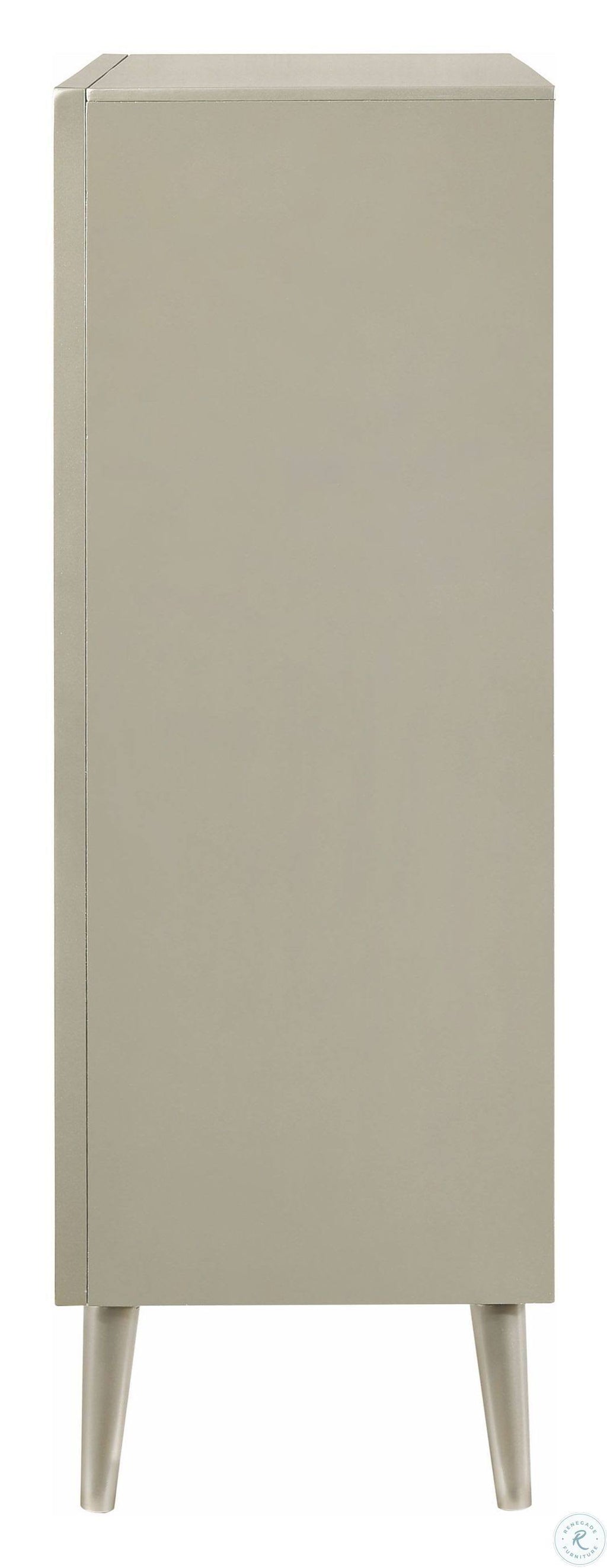 Metallic Sterling 5-Drawer Chest E377