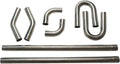 Stainless Steel T304 8PCS 2.5" Mandrel Pipe Straight and U-Bend Kit R31856