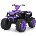 12V Kids 4-Wheeler ATV Quad Ride on Car with LED Light Music Purple O182280