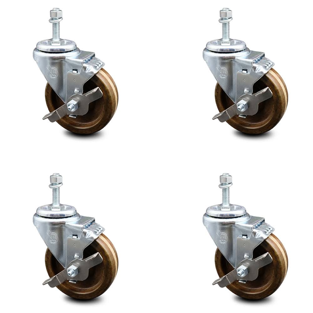 4 inch Swivel Caster Set with Brake W327437