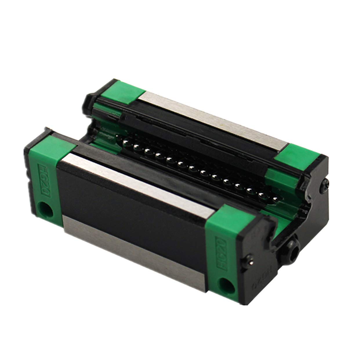 Linear Rail 2X HGR20-1000mm Slide Guideway + 4X HGH20CA Bearing Block Carriage for DIY CNC D187