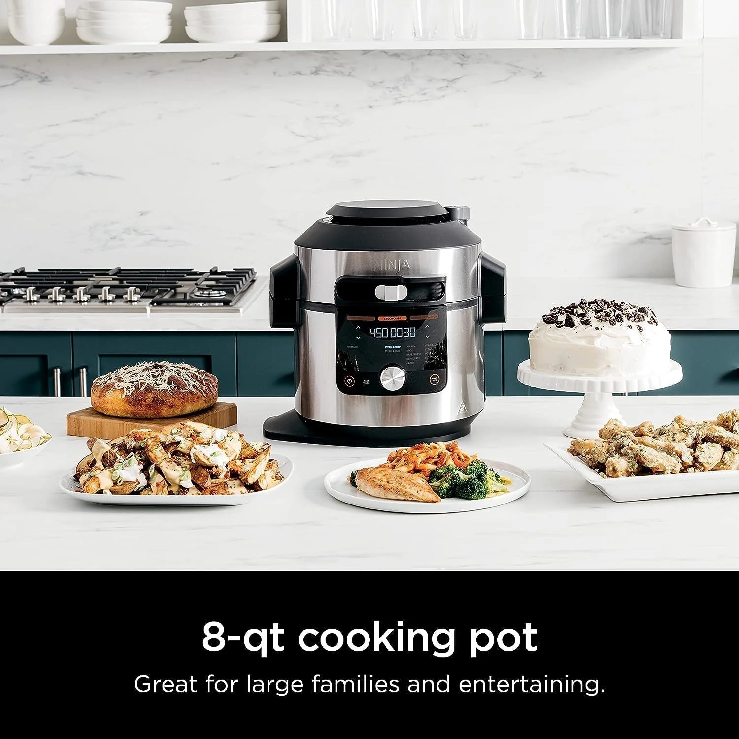 Restored 8 Qt. Pressure Cooker Steam Fryer with SmartLid O3214