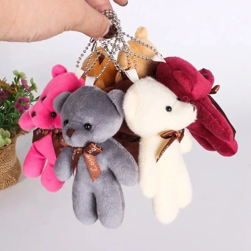 White Mini Teddy Bear Plush Toy 12cm Q728264