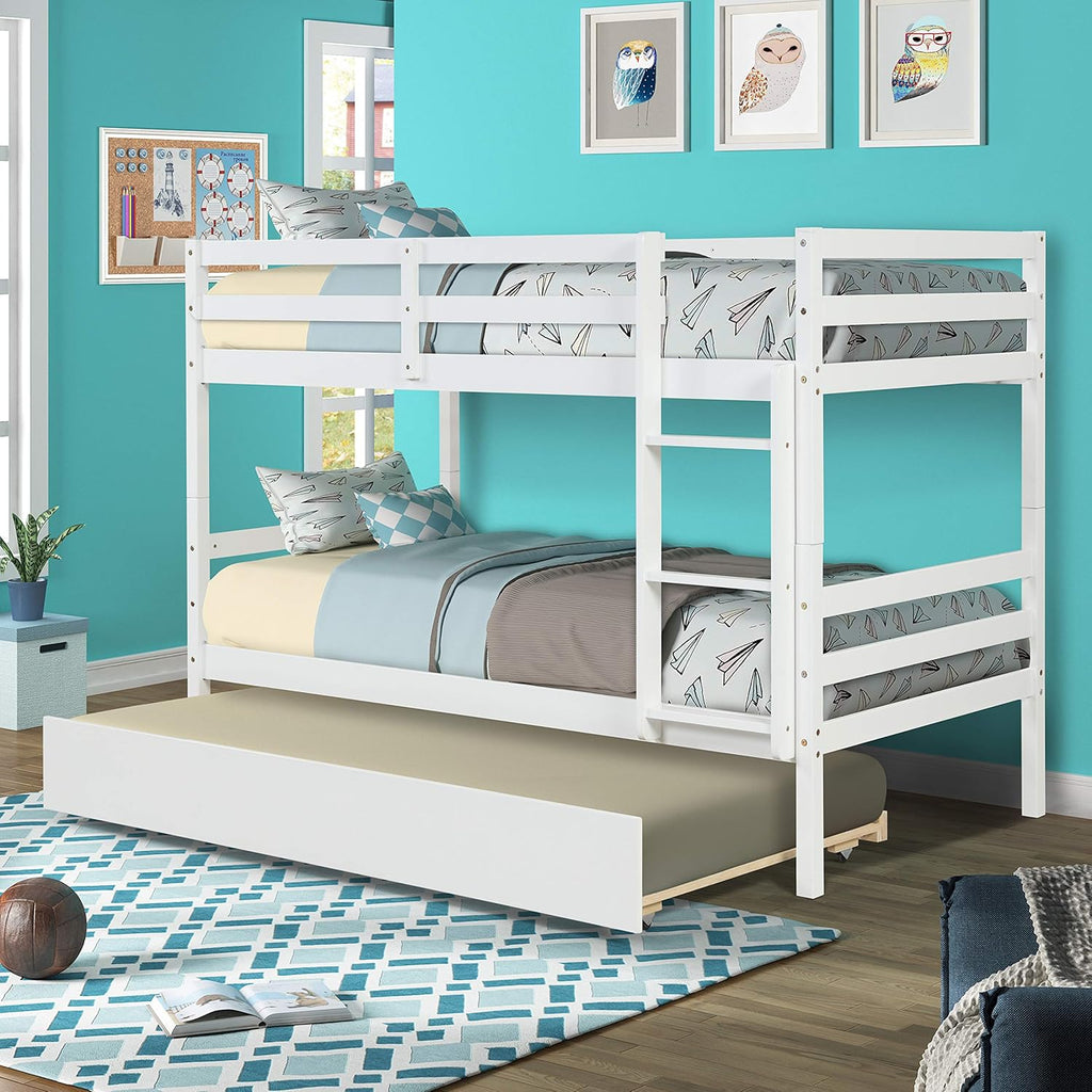Twin Floor Loft Bed with Slide and Storage Staircase, Grey P9630