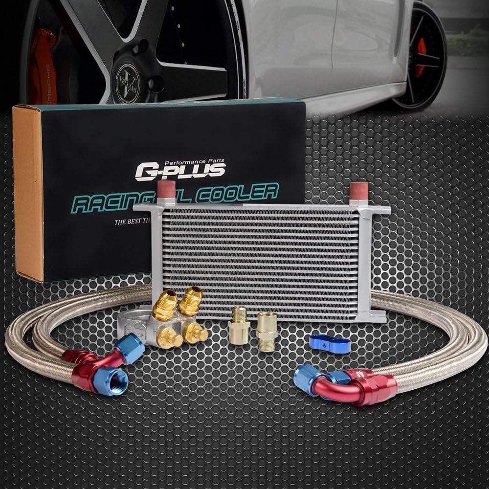Universal Aluminum Engine Oil Cooler Kit with Oil Filter Adapter F867969