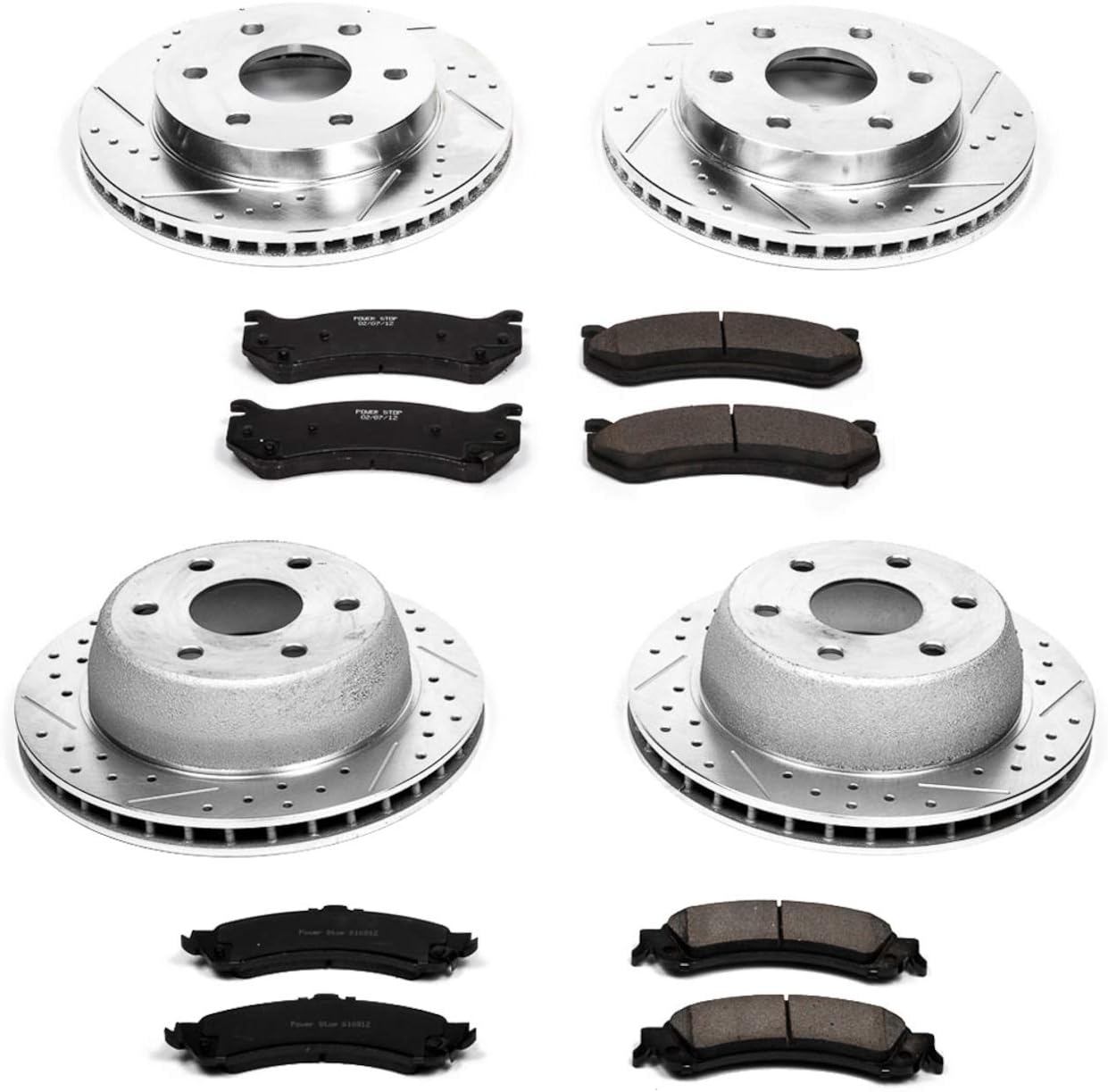 Z23 Carbon Fiber Brake Pads with Drilled & Slotted Brake Rotors Kit R493