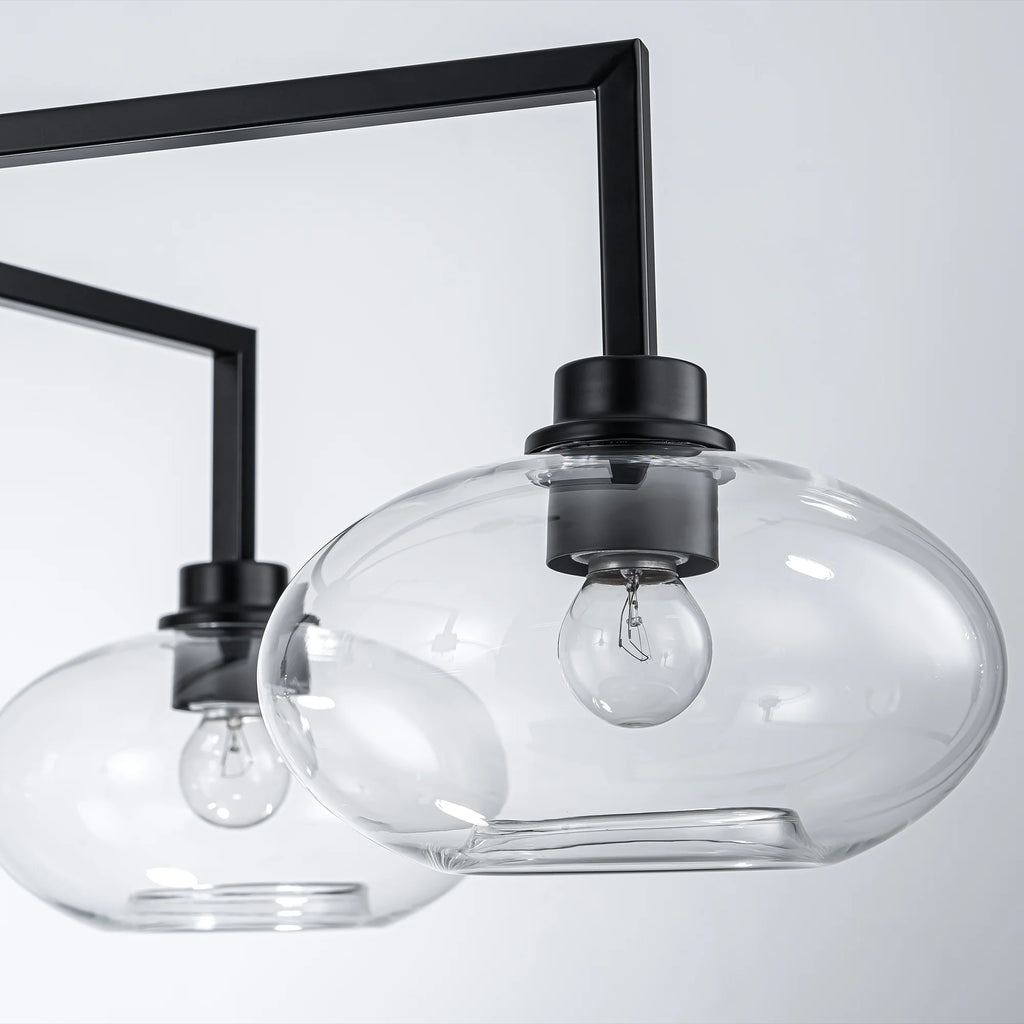 5-Light Dimmable Clear Glass Linear Chandelier G831510