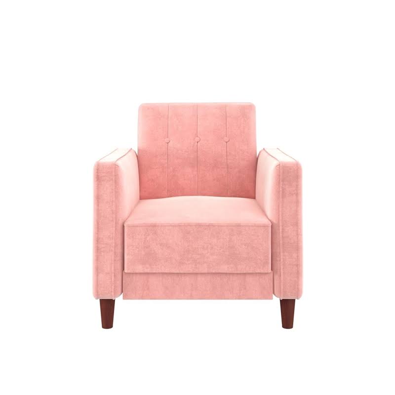 Pink Velvet Tufted Accent Chair N37284