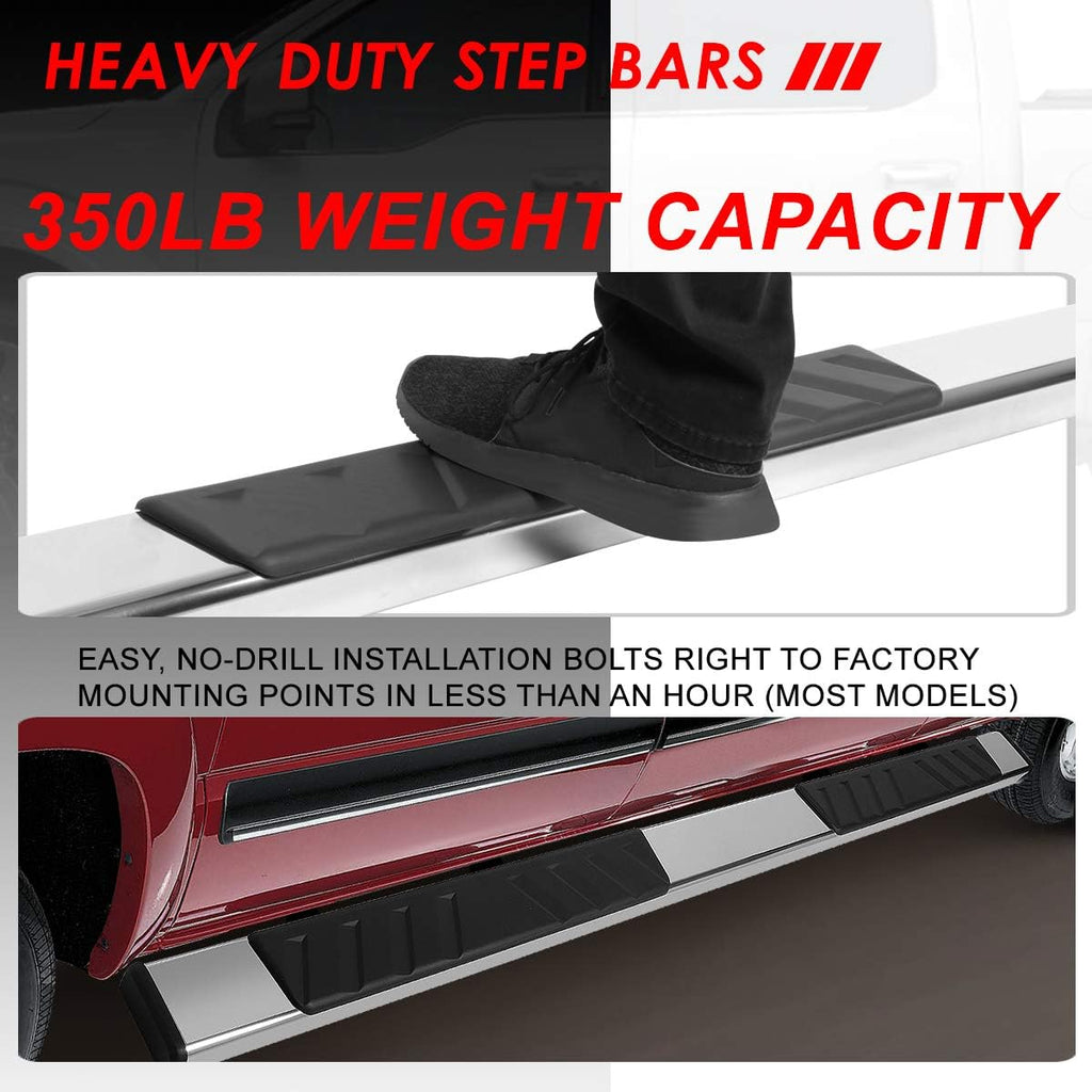 Polished Chrome Stainless Steel Nerf Bar Running Boards M124912