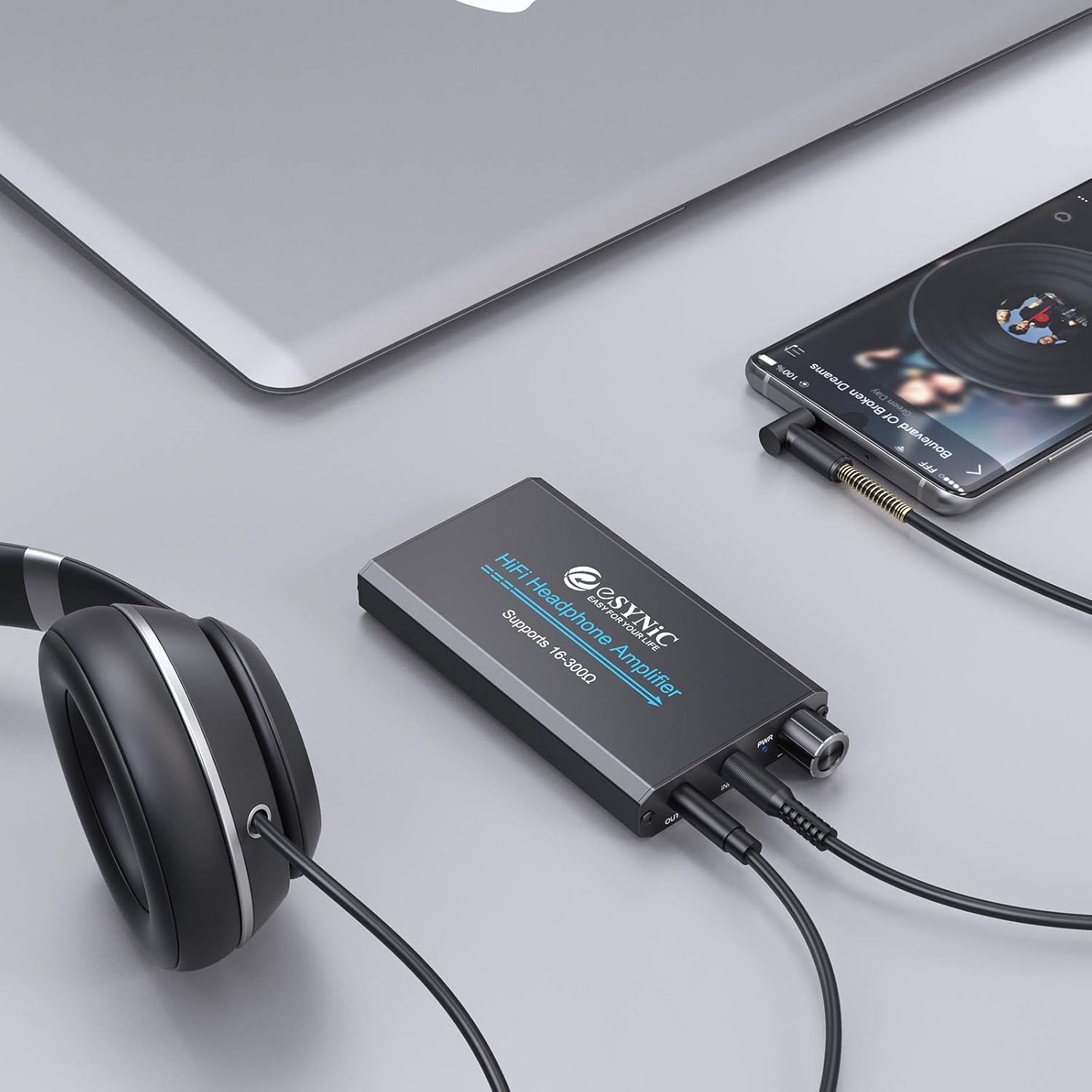 Portable Headphone Amplifier with 3.5mm Gain Switch V9009