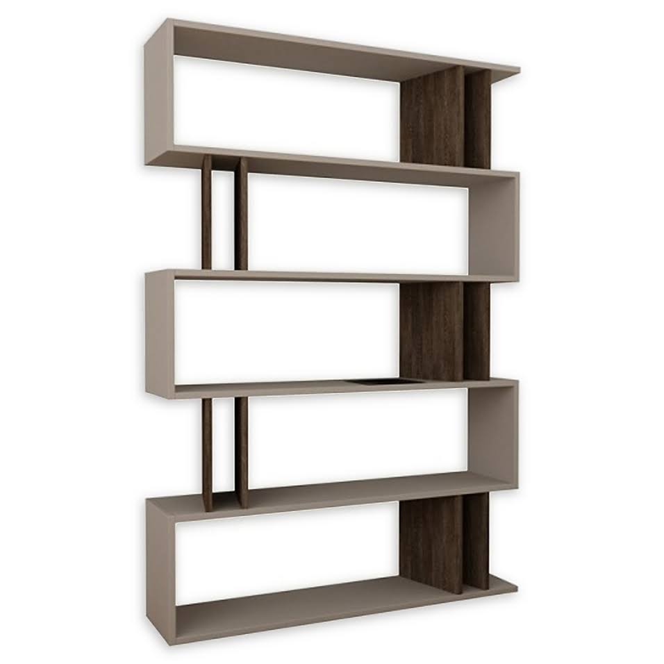 Modern Bookcase Light Mocha Dark Brown I6126