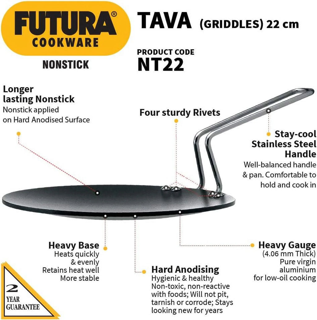 Concave Tava Griddle with Steel Handle, 8.5-Inch M4926