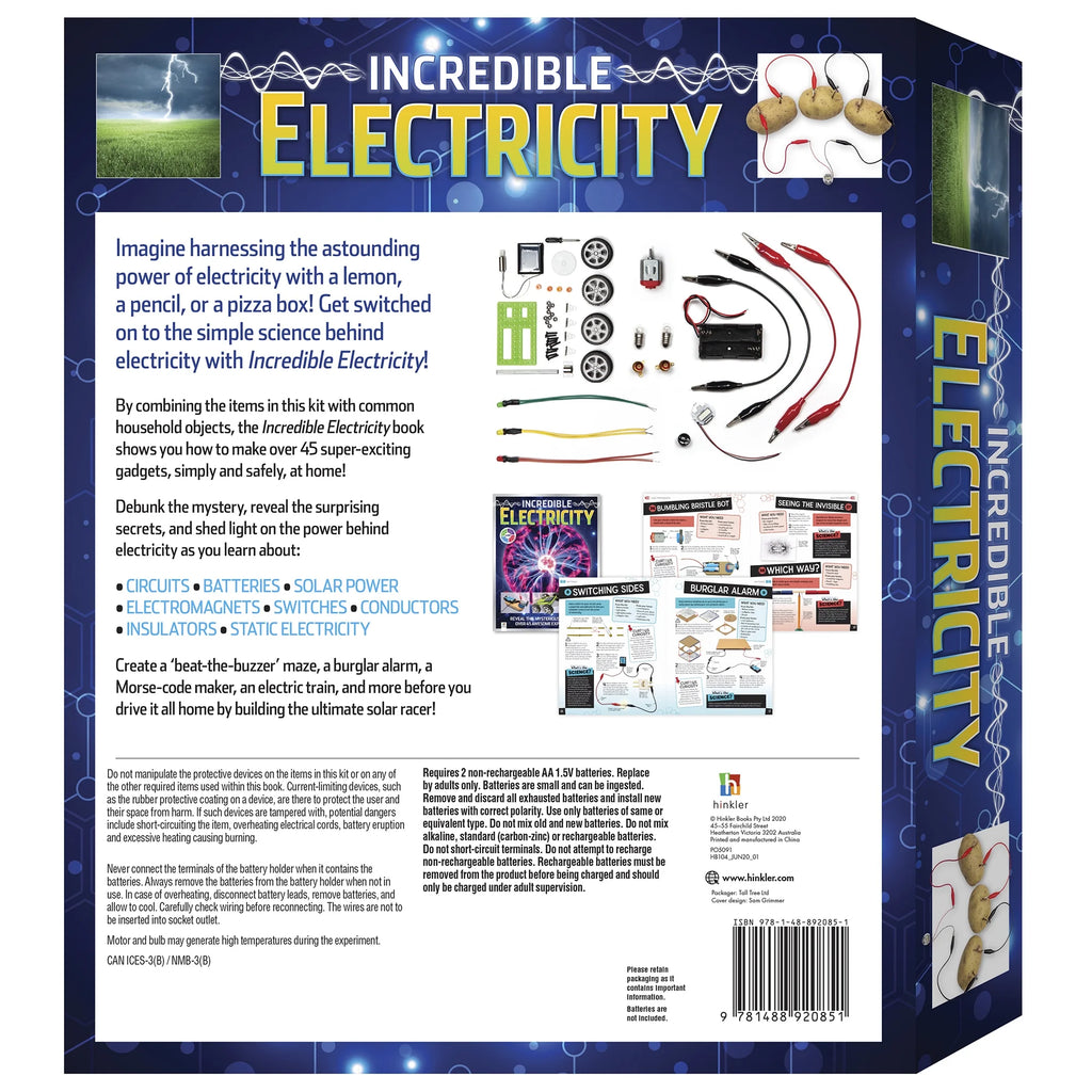 Incredible Electricity Book & Science Educational Kit, 53-Pieces, 64-Page Book G570257