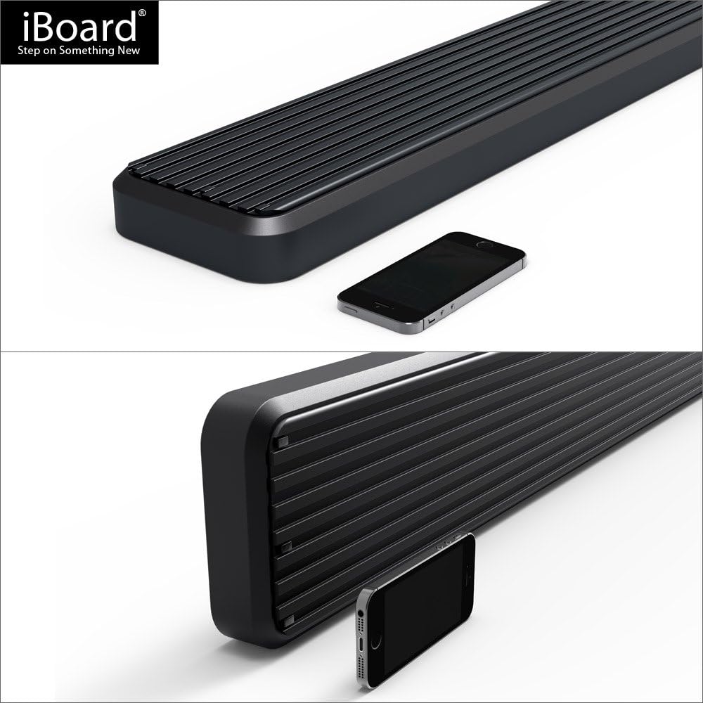 6in Black Running Boards H71296