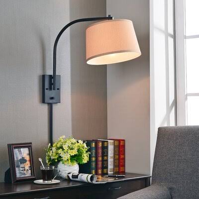 1-Light Plug-In Armed Sconce T787453
