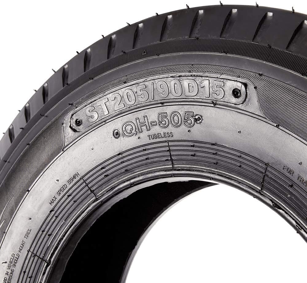 Set of 4 Trailer Tires ST205/90D15 10 PR Load Range E X894255