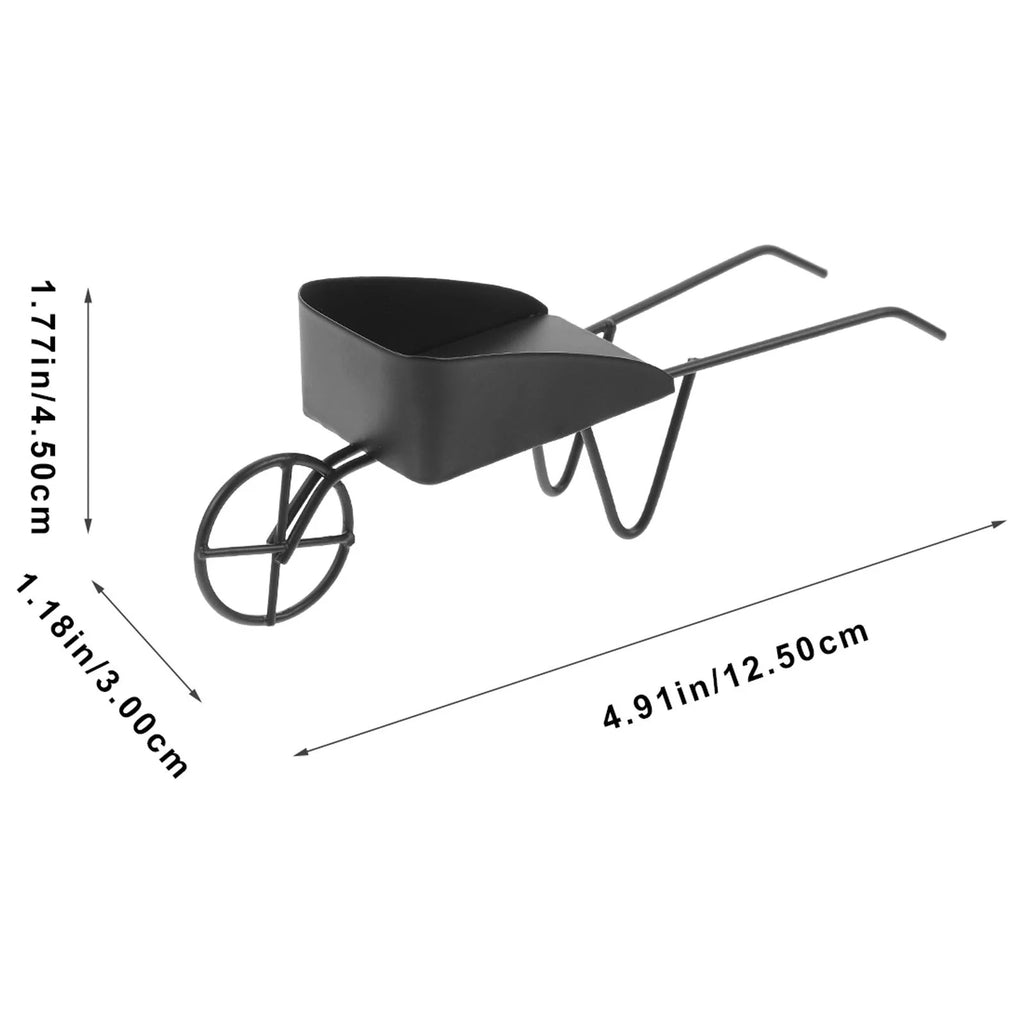 Mini Vintage Metal Wheelbarrow H2720
