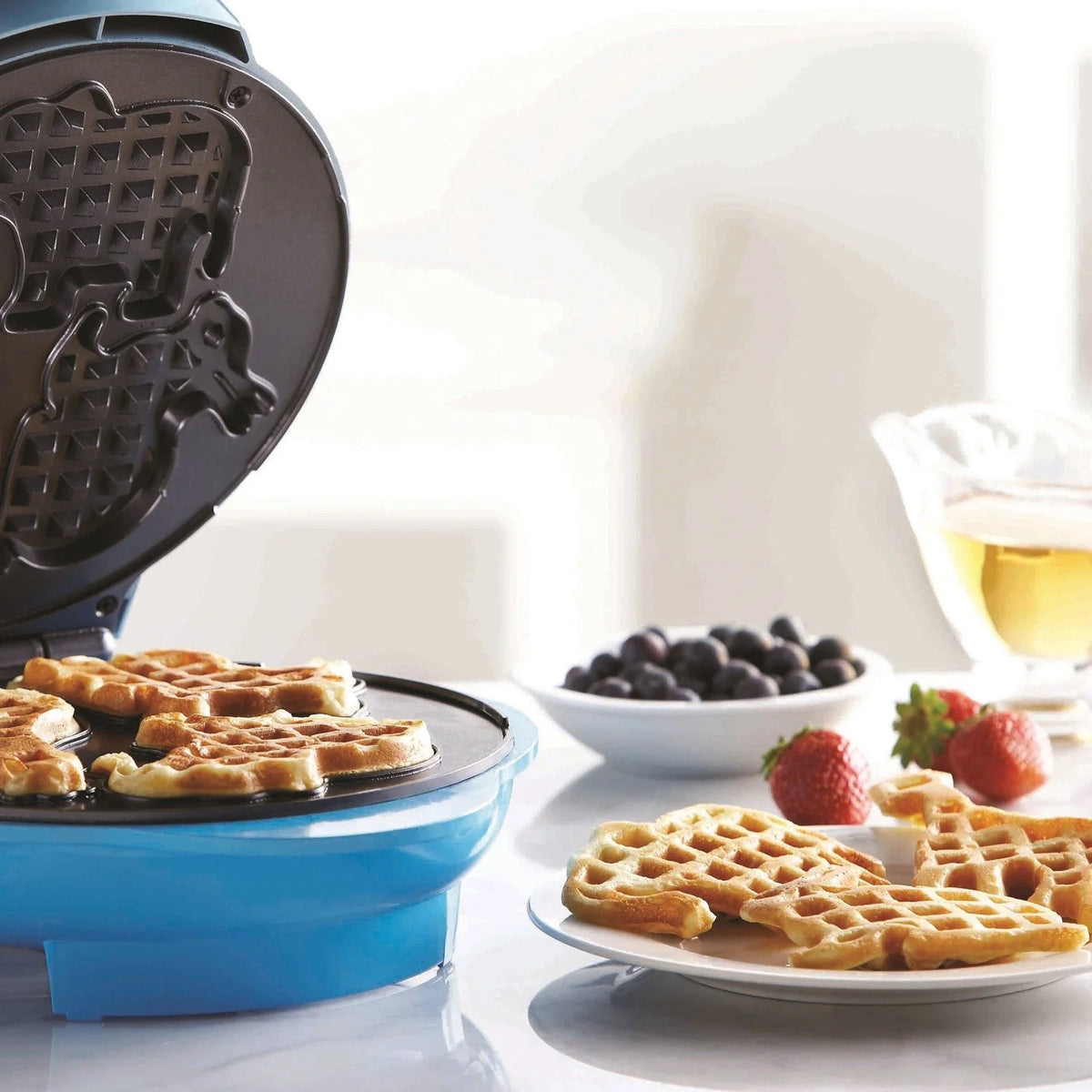 Blue Non-Stick Animal Shape Waffle Maker K47664
