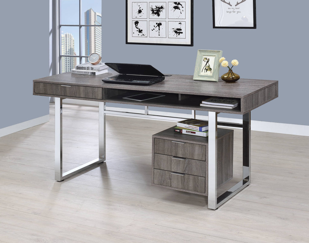 Weathered Grey Writing Desk Y83012