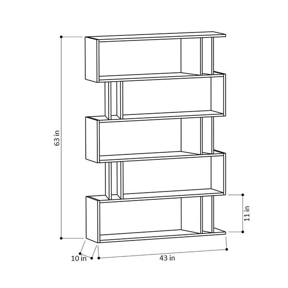 Modern Bookcase Light Mocha Dark Brown I6126