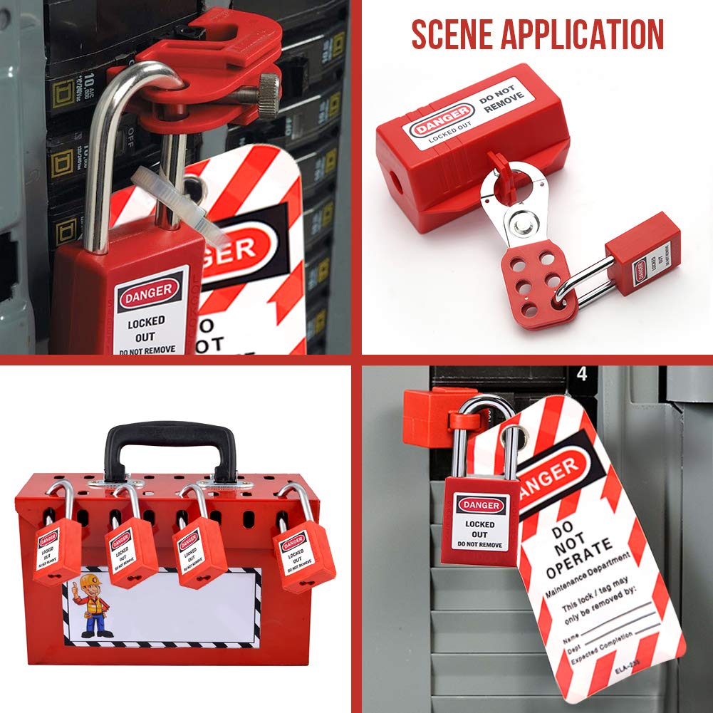 10 PCS Universal Single Pole Clamp Lockout Tagout Kit L7107
