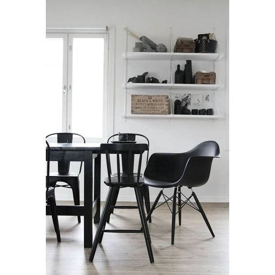 Set of 2 Black Accent Chairs with Wood Legs C177478