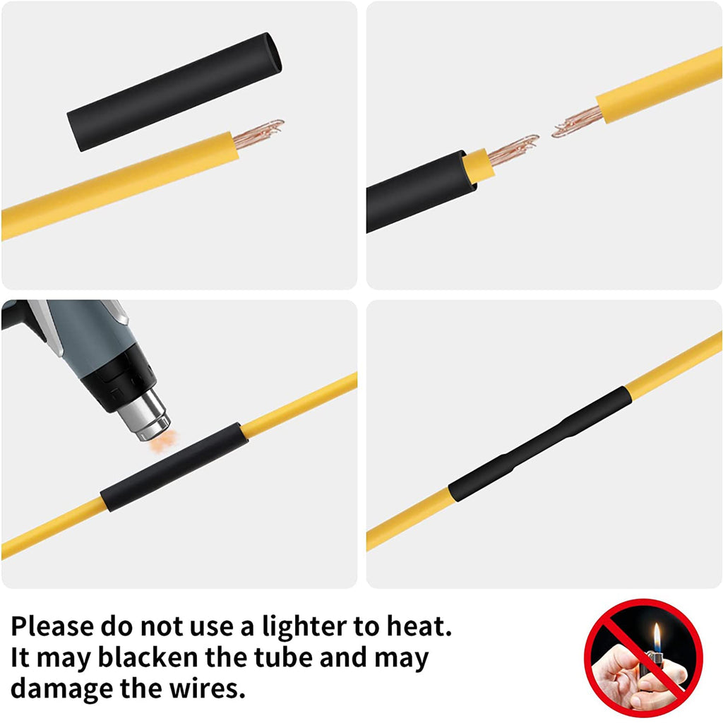 460 Pcs Heat Shrink Tubing Kit with Glue Waterproof Dual Wall 7 Sizes 2 Color X114
