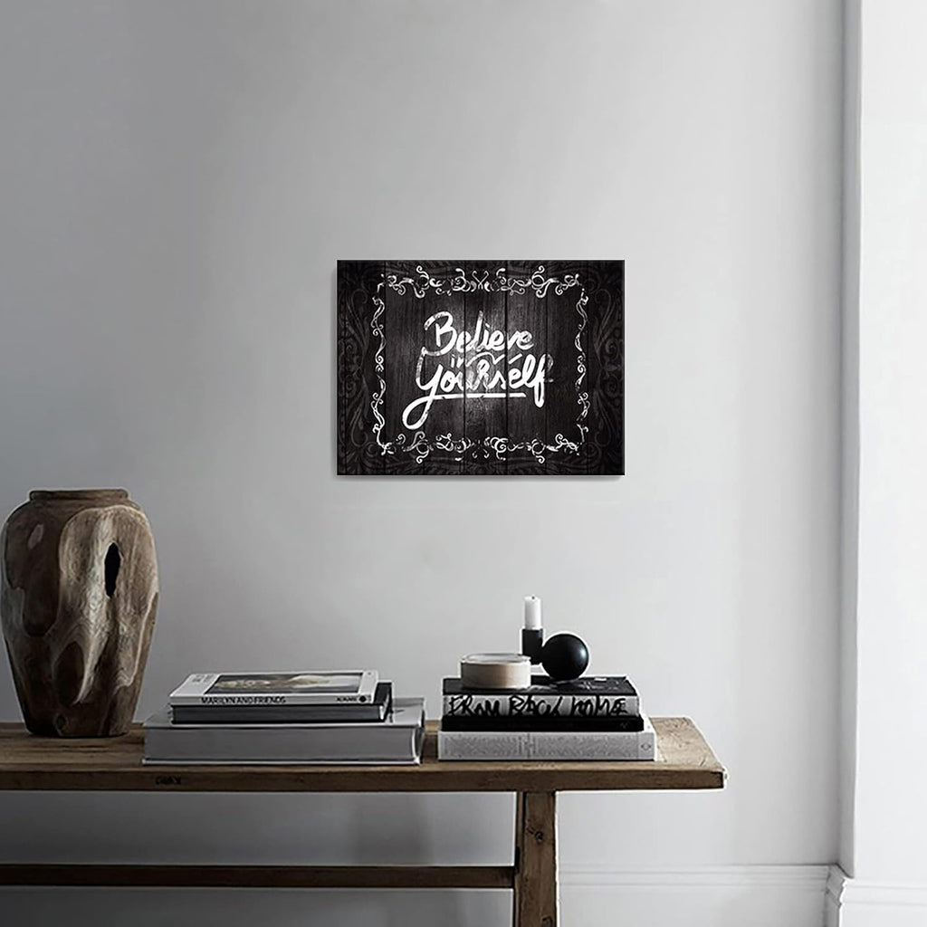 Black Framed Canvas Wall Art 12x16 inches H355