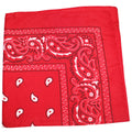 96 Pc 100% Cotton Double Sided Bandanas (Red) D420629