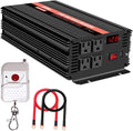 1000 Watt Pure Sine Wave Inverter 12v DC to 110/120v AC with 4 AC and USB Output M17490