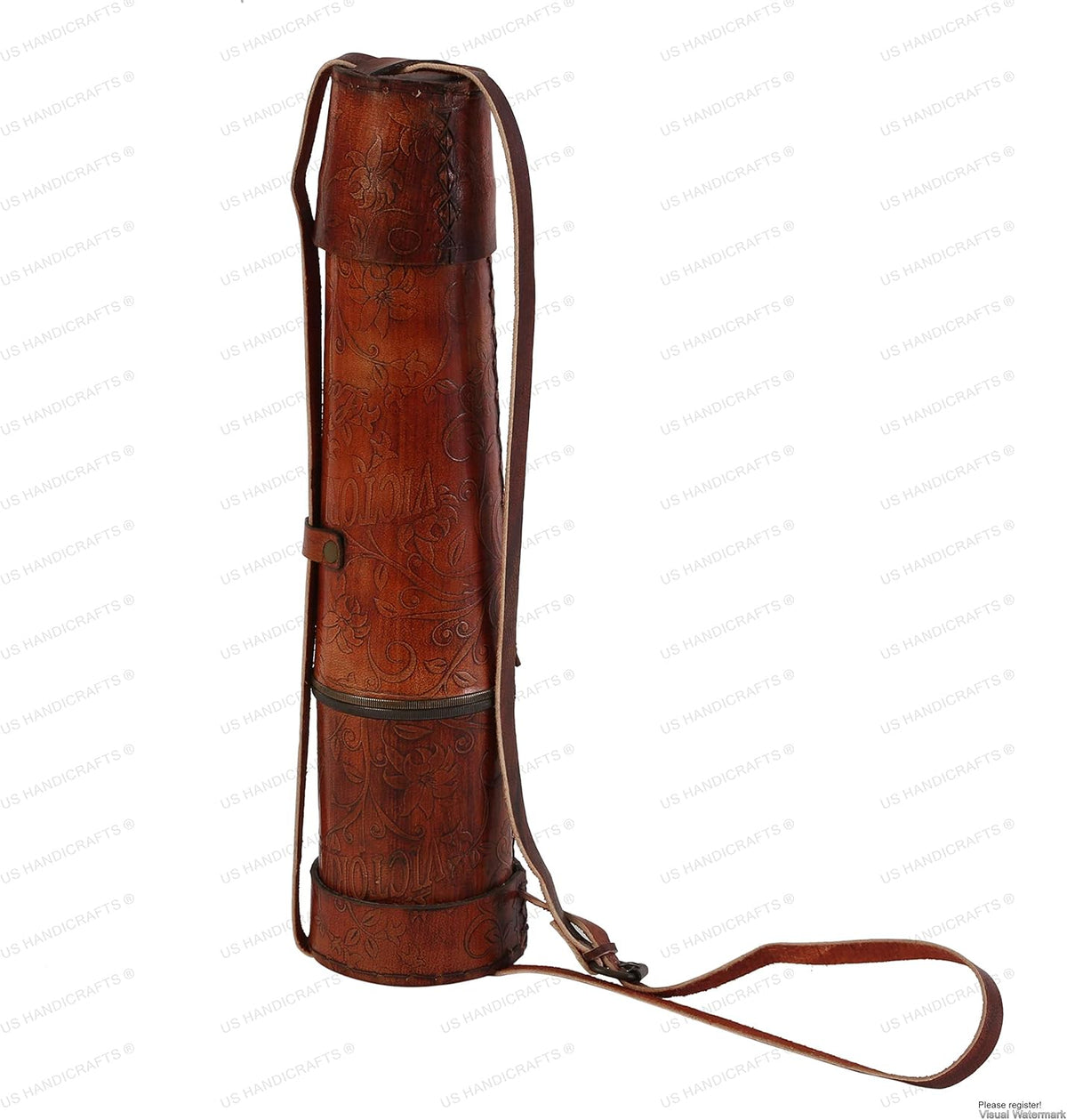 Brass Handmade Telescope with Spy Glass & Leather Case N12147