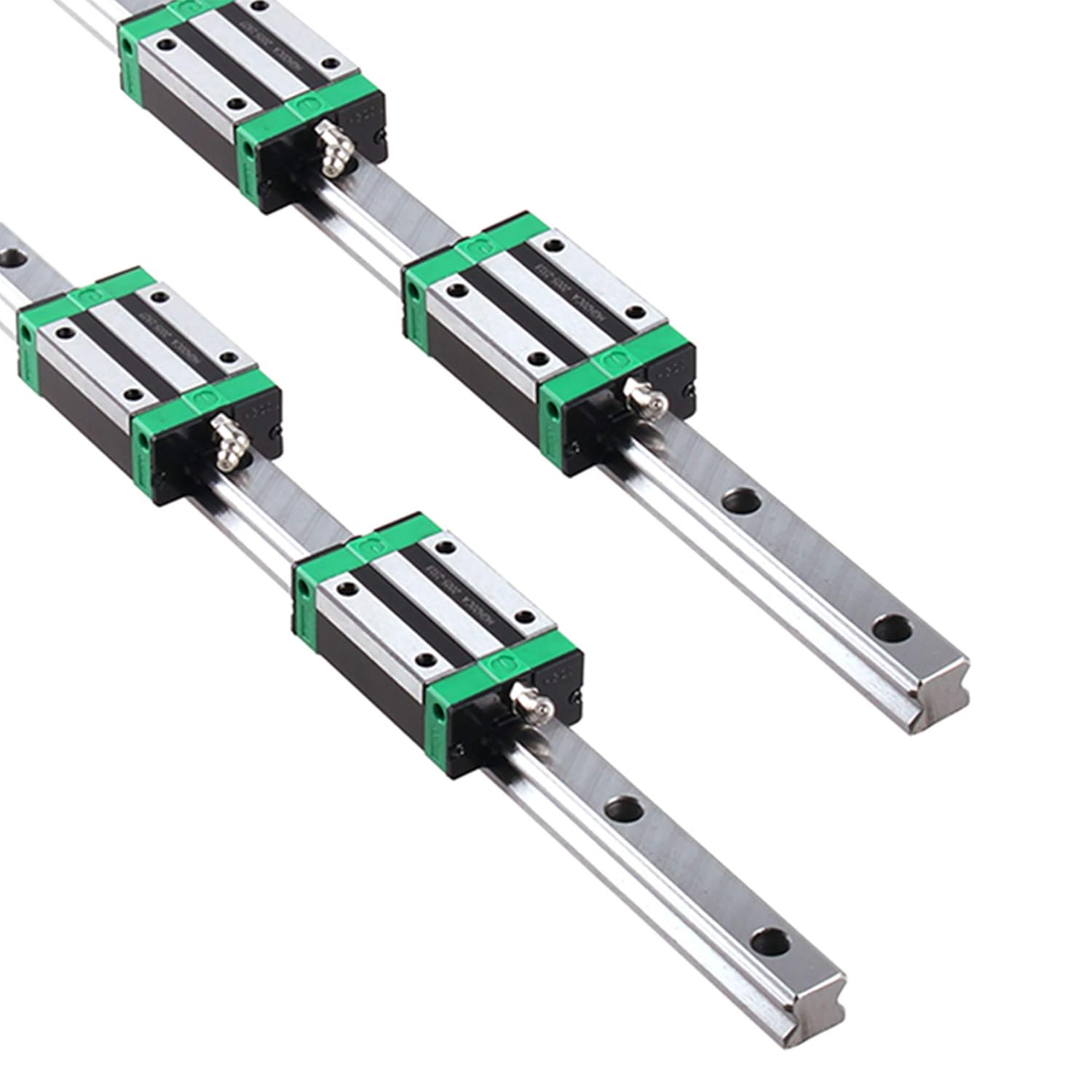 Linear Rail 2X HGR20-1000mm Slide Guideway + 4X HGH20CA Bearing Block Carriage for DIY CNC D187