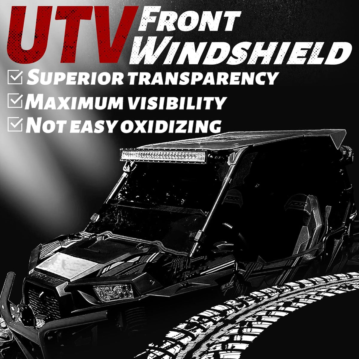 3-in-1 Full Clear Windscreen with Stretch Bracket M7719