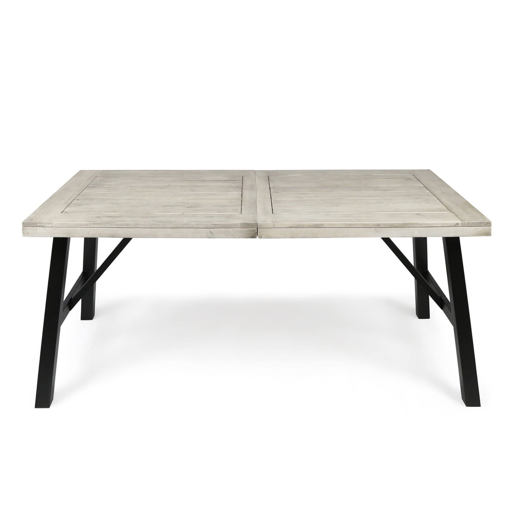 Light Grey Finish Acacia Wood Dining Table X647
