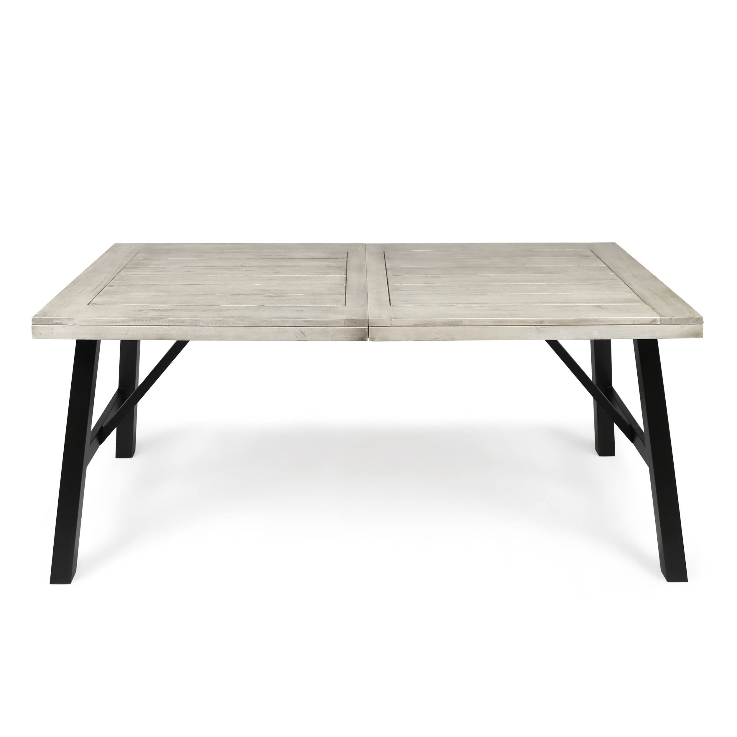 Light Grey Finish Acacia Wood Dining Table X647