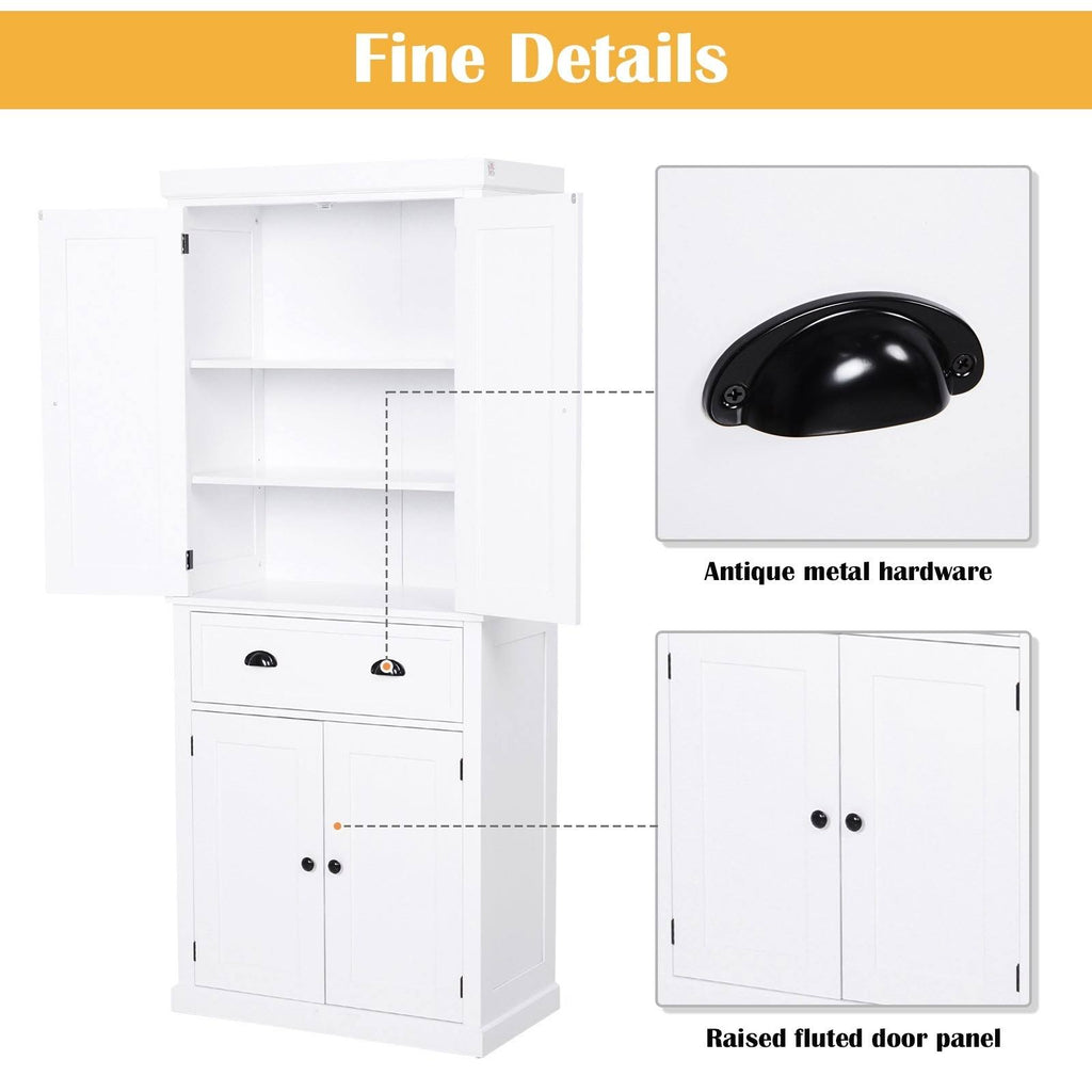 Black Freestanding Kitchen Pantry Cabinet B734133