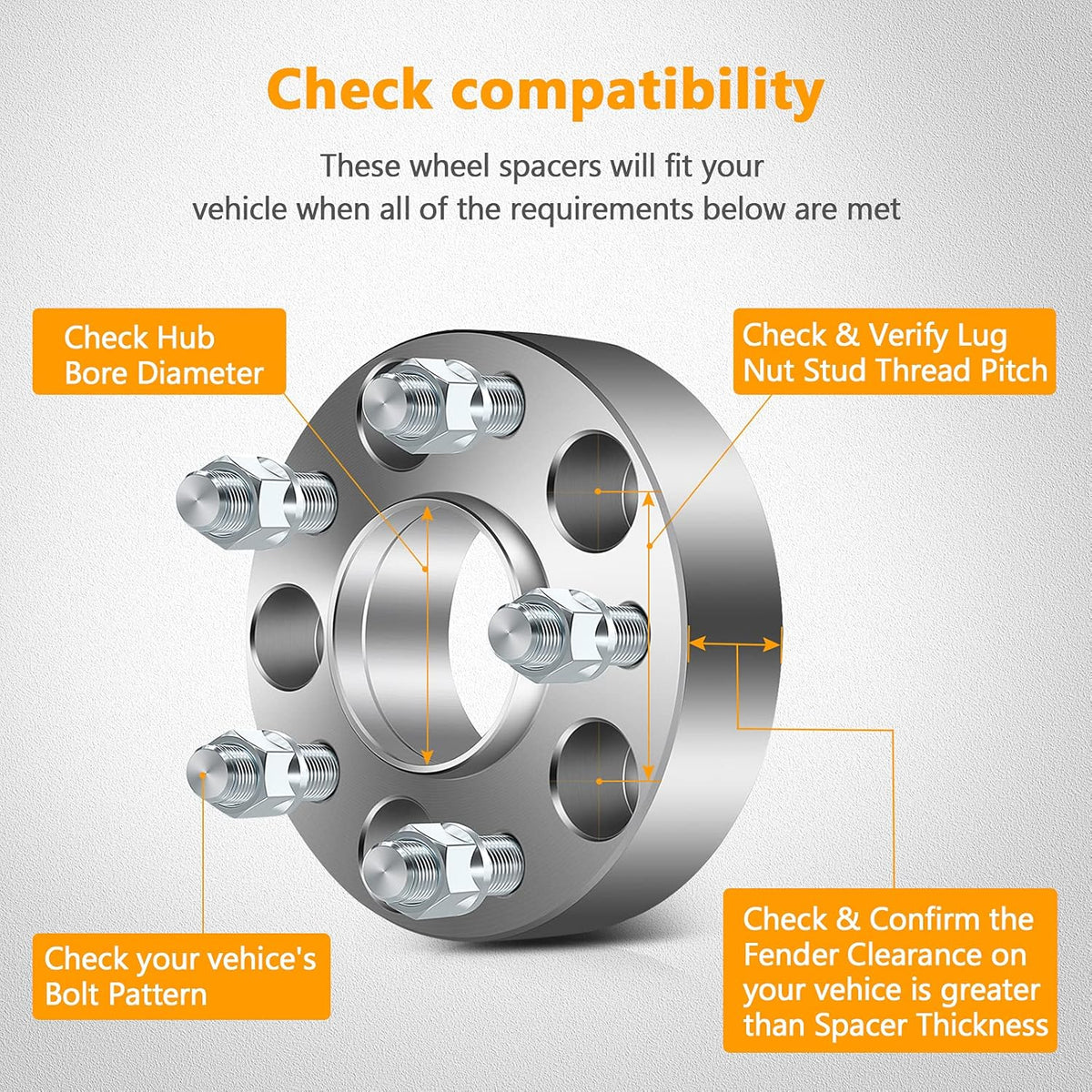 5x100 to 5x112 Wheel adapter 10mm with 14x1.5 Studs 5 lug hubcentric 2PCS B16468