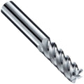 Carbide Square Nose End Mill, Uncoated (Bright) Finish, 45 Degree Helix E2656