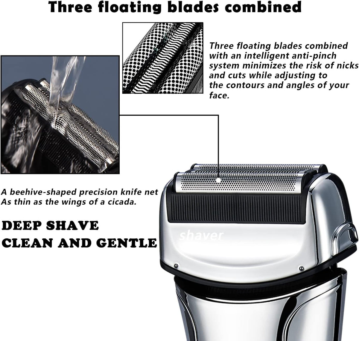 Silver Electric Foil Shaver, Pack of 2 E7815