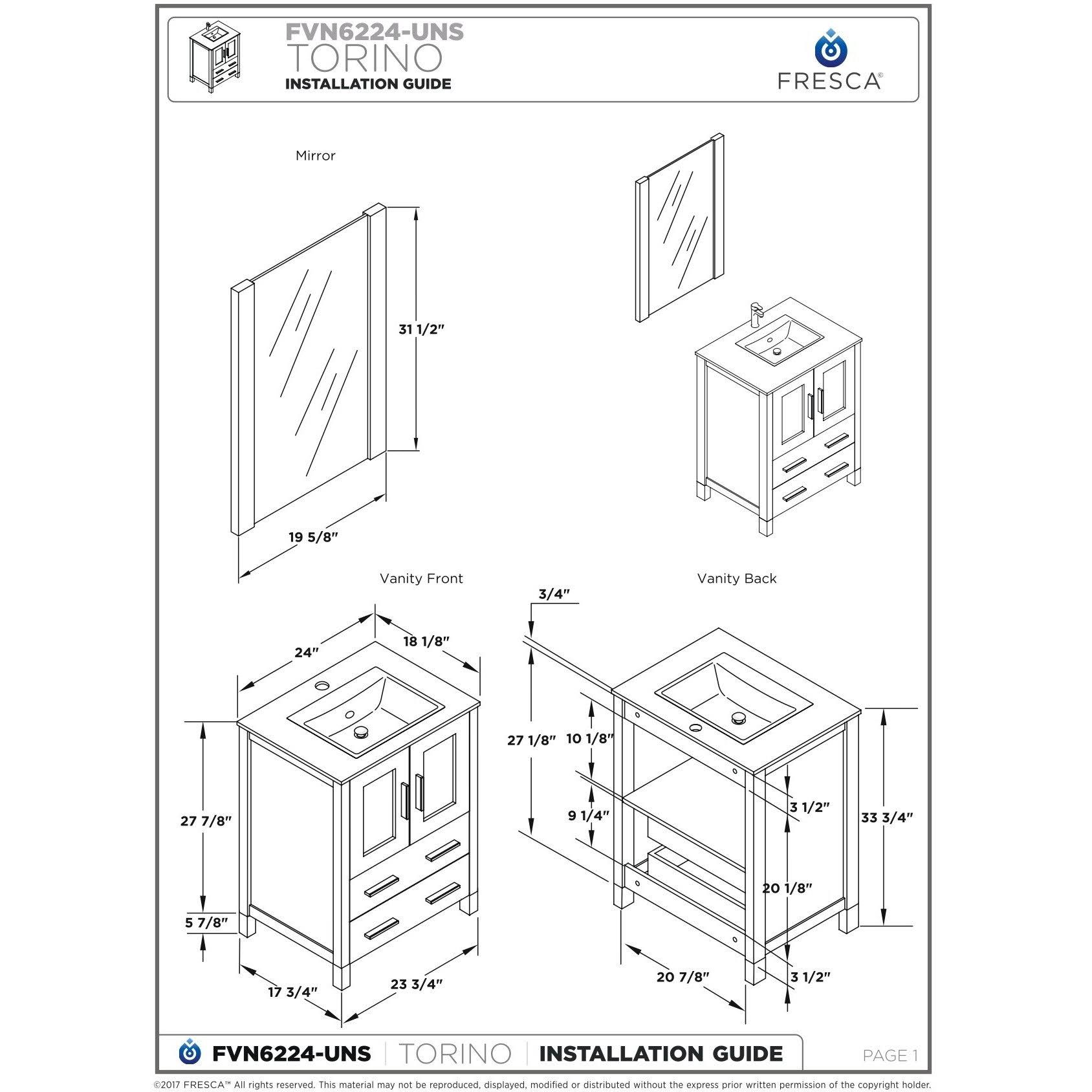 Espresso Modern Bathroom Cabinet L5672