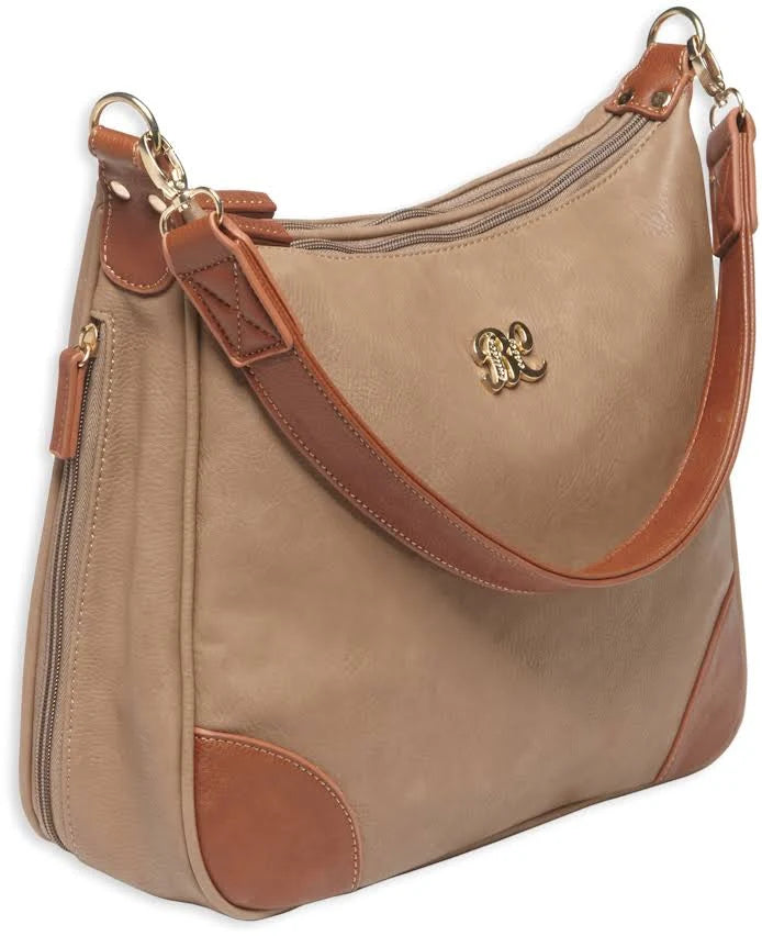Gray/Tan Hobo Style Purse with Holster R51328