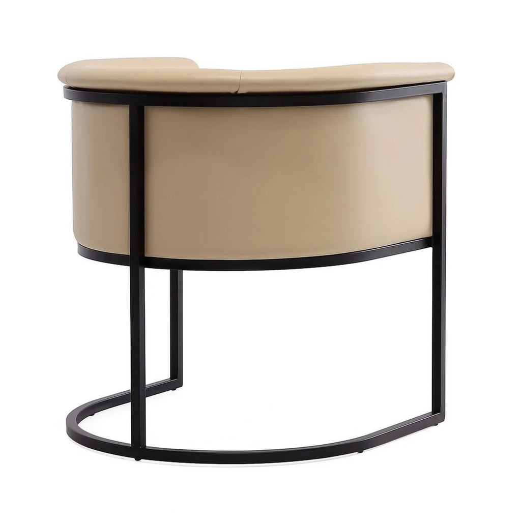 Tan and Black Faux Leather Dining Chair C322610
