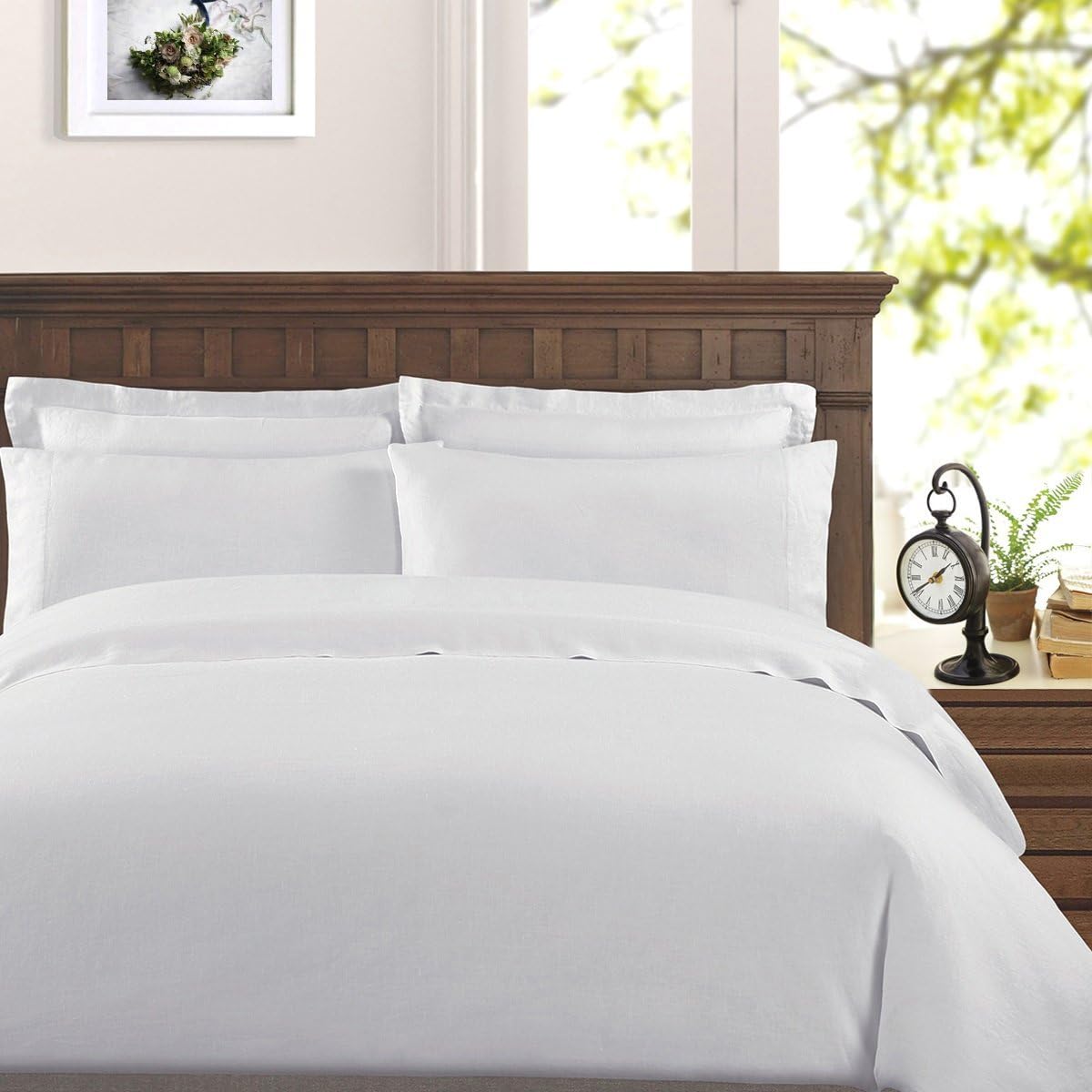 White King/Cal King Percale Cotton Duvet Cover Set O757572