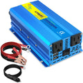 1000W Pure Sine Wave Power Inverter 12V to 110V DC to AC Converter Dual USB Ports Dual AC Outlets Pack of 2 Y39590