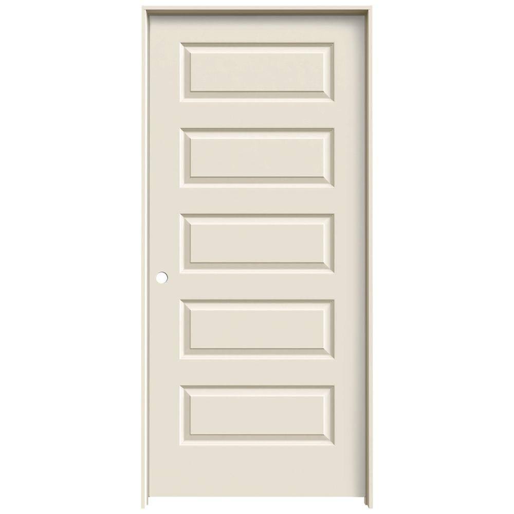 36 in. x 80 in. Primed Right-Hand Smooth Molded Composite MDF Single Prehung Interior Door H717321